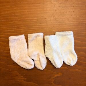 Cozy White Baby Socks
